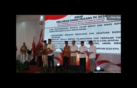 Deklarasikan Pilkada Damai di Batola, Begini Pesan Kapolda Kalsel  