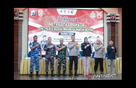 TNI-Polri di Kalsel deklarasi netralitas mengawal Pilkada