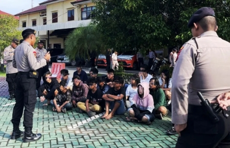 Polresta Banjarmasin ringkus 20 remaja saat patroli cegah tawuran