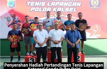 Wakapolda Kalsel Tutup Turnamen Tenis Hari Bhayangkara ke-79 di Banjarmasin