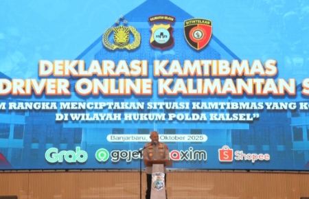 Polda Kalsel Libatkan Driver Ojek Online Dalam Pengawasan Situasi Lapangan
