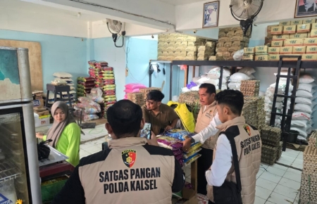 Satgas Pangan Polda Kalsel Sambangi Pasar Antasari Guna Mengantisipasi Permainan Harga Bahan Pokok